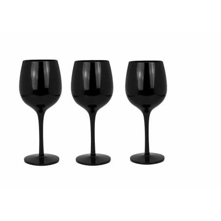 LOT DE 3 VERRES A PIED NOIRS ARD'TIME TF-3VER