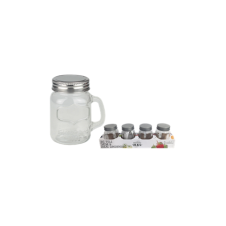 LOT DE 4 MINI DRINKING JAR 130ML ARD'TIME DJ-4MINI