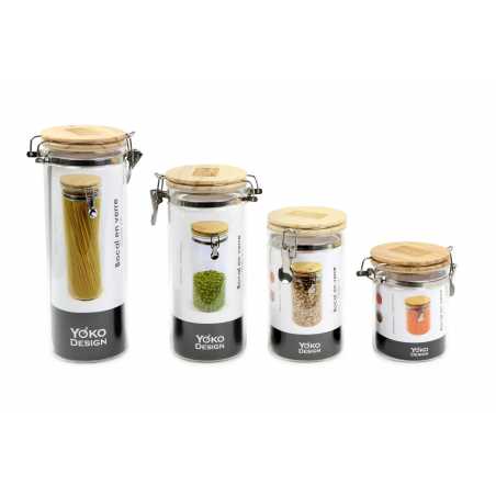 BOCAL EN VERRE 1700ML AVEC FERMETURE METALLIQUE YOKO DESIGN 1687/8149