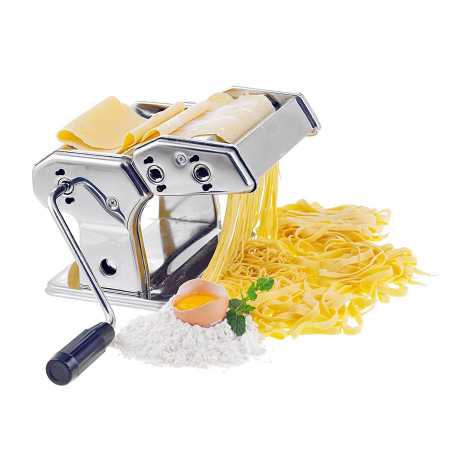 Mezzo Pasta Zelfgemaakte pastamachine 9 instelbare diktes + 1 rol spaghettisnijder + 1 rol tagliatellesnijder
