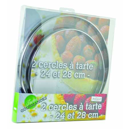 LOT DE 2 CERCLES A TARTE EN INOX ARD'TIME TG-2CERC