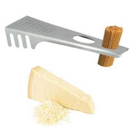 Spaghetti lepel | 3-in-1 | spaghettitang + kaasrasp + doseermaat inéén | RVS PINSPAG