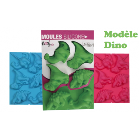 MOULE ROSE SILICONE DINOSAURE ARD'TIME FM-PL6DINO