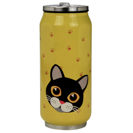 CANETTE 370ML ISOTHERME  " FISH AND CATS " ARD'TIME FCDUCAN