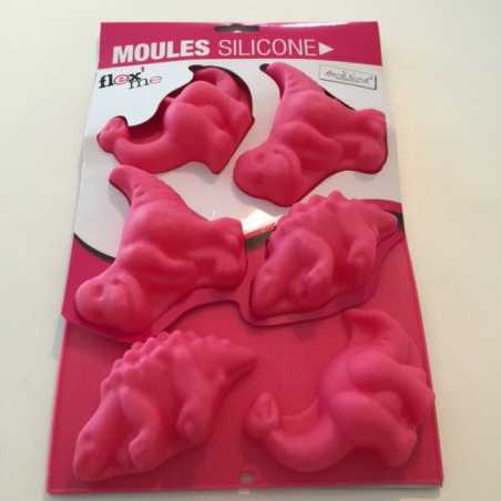 MOULE ROSE SILICONE DINOSAURE ARD'TIME FM-PL6DINO