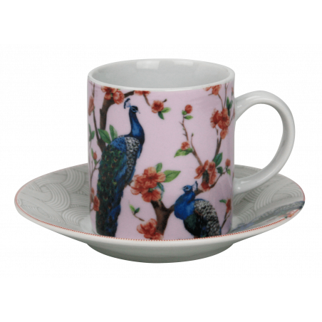 LOT DE 6 TASSES 100ML AVEC SOUS TASSE "OZIO" ARD'TIME OZTASCAF-O