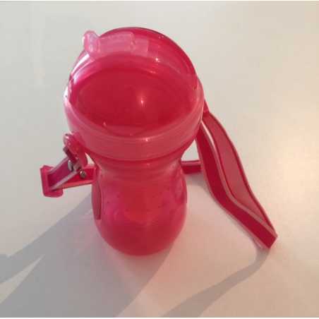 GOURDE 380ML FUNNY ROSE AVEC TUBE REFRIGERANT  ARD'TIME OU-FUNNY