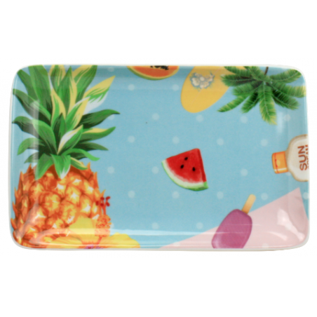 LOT DE 6 PLATS RECTANGULAIRES " POOL PARTY " ARD'TIME PPPLARECT