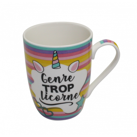 LOT DE 6 MUGS 340ML EN PORCELAINE RAINBOW ARD'TIME LIMUG