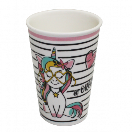 LOT DE 6 MUGS HAUT 330ML EN PORCELAINE RAINBOW ARD'TIME LISTAR