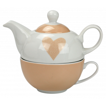 THEIERE SOLITAIRE EN PORCELAINE " INSTANT POUDRE " ARD'TIME FDMTHEI2/1