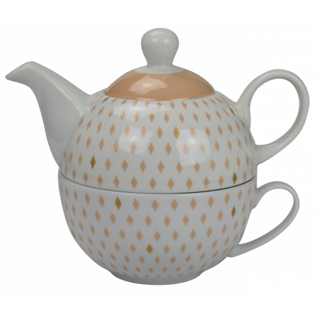 THEIERE SOLITAIRE EN PORCELAINE " INSTANT POUDRE " ARD'TIME FDMTHEI2/3