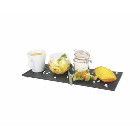 LOT DE 3 ASSIETTES RECATNGULAIRES EN ARDOISE ARD'TIME