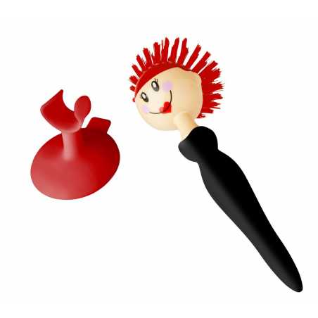 BROSSE VAISSELLE AVEC VENTOUSE DOLLS TINA VIGAR 5933