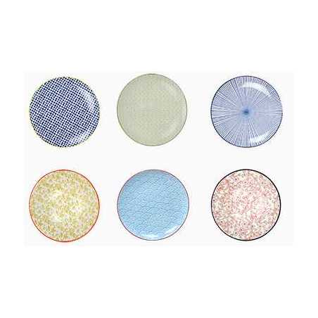 LOT DE 6 ASSIETTES EN CERAMIQUE SABAE 20,4CM ARD'TIME EC-6SABAS-3