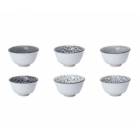 LOT DE 6 BOLS 8CM EN PORCELAINE "KIYOSE" ARD'TIME EC-6KIYOBOLPM