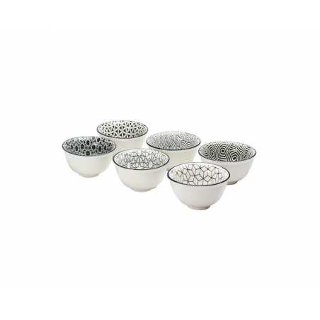 LOT DE 6 BOLS 8CM EN PORCELAINE "KIYOSE" ARD'TIME EC-6KIYOBOLPM