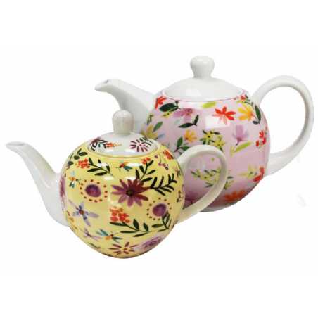 THEIERE EN PORCELAINE " FLOWERS " ARD'TIME FLOTHEI2