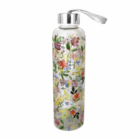 BOUTEILLE 550ML EN VERRE BOROSILICATE " FLOWERS " ARD'TIME FLOBOUT