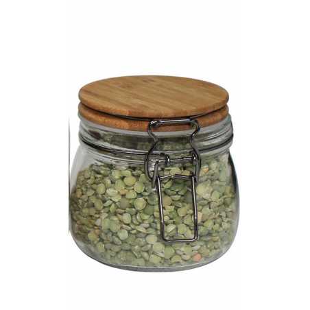 BOCAL EN VERRE 750ML AVEC COUVERCLE EN BAMBOU BOBIO ARD'TIME BOPOTPM