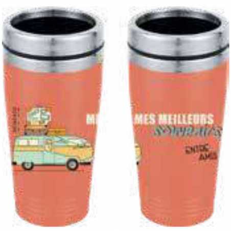 TRAVEL MUG 400ML ORANGE ESCAPADE EN INOX DUCK'N ESCTRAVMUG