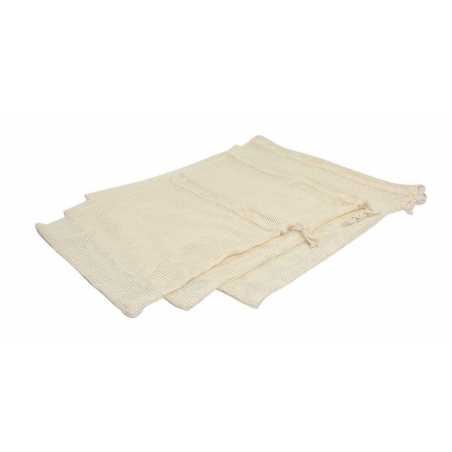 SET DE 3 SACS CONSERVATION ET TRANSPORT FUITS ET LEGUMES EN COTTON BIOLOGIQUE AED'TIME BO3SAC