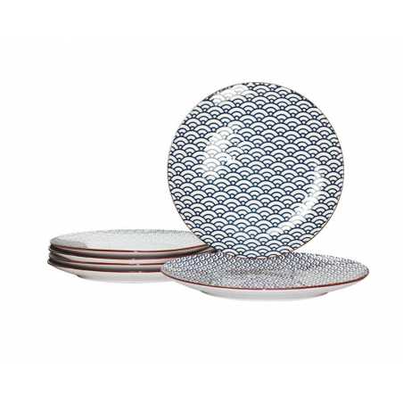 LOT DE 6 ASSIETTES 21CM EN CERAMIQUE "NAMI" ARD'TIME NAMIAS21