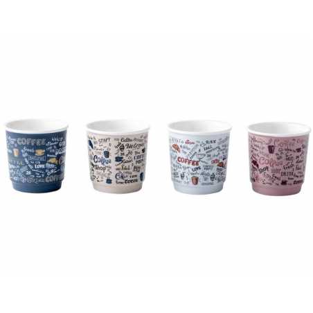 LOT DE 4 GOBELETS 120ML EN PORCELAINE MATE "2GO" ARD'TIME 2GOGOB