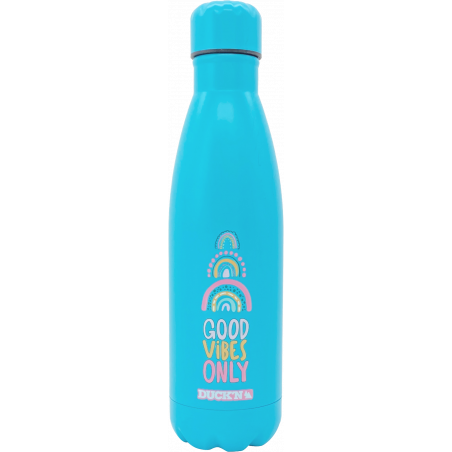 BOUTEILLE ISOTHERME 500ML BLEUE "GOODE VIBES ONLY" DUCK'N BOUT500IMP/14