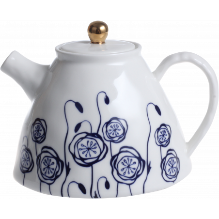 THEIERE 1075ML EN CERAMIQUE "INDIGO MOOD" A CREATION IMTHEI