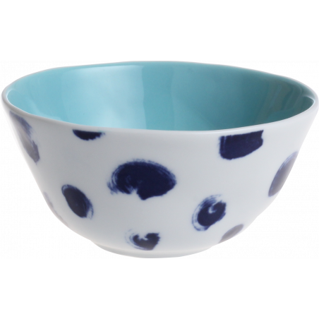 LOT DE 6 BOLS 12CM EN CERAMIQUE "INDIGO MOOD" A CREATION IMBOL12