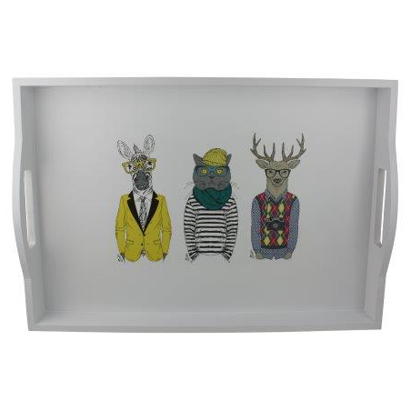 PLATEAU PETIT DEJEUNER OLGA AVEC POIGNEES MATELASSE ARD'TIME OLGDEJ/2