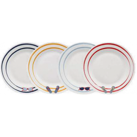 LOT DE 4 ASSIETTES ø 26 CM EN CERAMIQUE "ESCLAE" ARD'TIME TONGASGM
