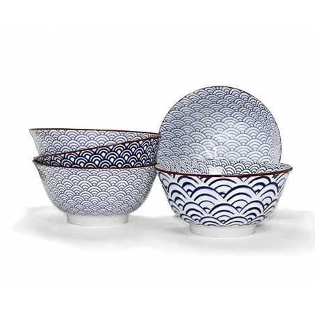 LOT DE 6 BOLS 15CM EN CERAMIQUE "NAMI" ARD'TIME NAMIBOL15