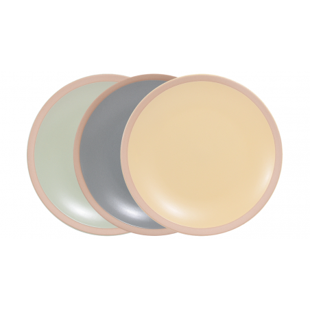 LOT DE 6 ASSIETTES ø 19CM EN CERAMIQUE "ESLOV" ARD'TIME ESLASPM