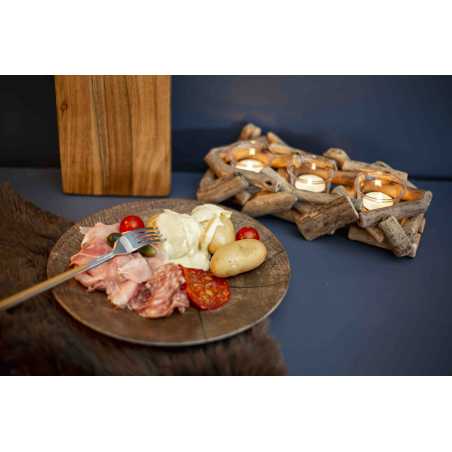 LOT DE 6 ASSIETTES Ø 20CM EN CERAMIQUE "RACLETTE PARTY" ARD'TIME RPASPM