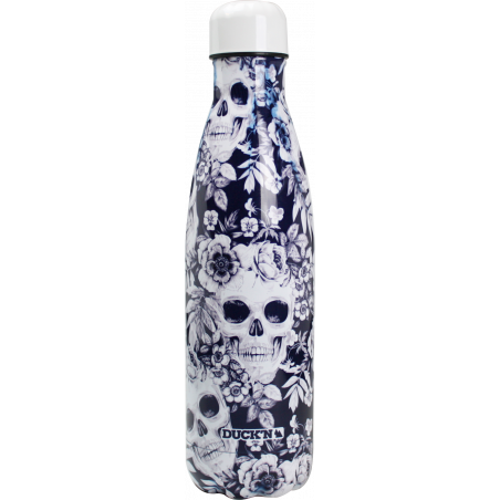 BOUTEILLE ISOTHERME 500ML WHITE ROSE "FLOWER VIBE" DUCK'N BOUT500CAPFLO