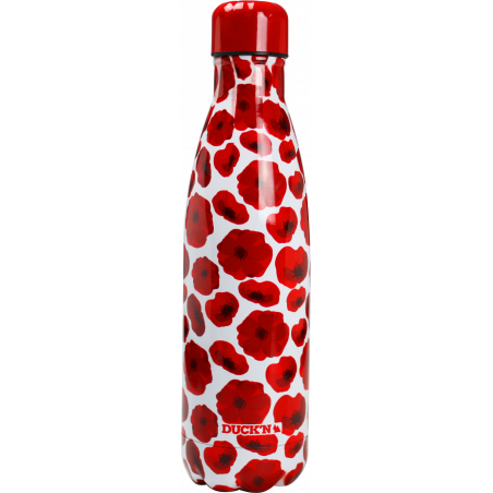 BOUTEILLE ISOTHERME 500ML COQUELICOT "FLOWER VIBE" DUCK'N BOUT500CAPFLO3