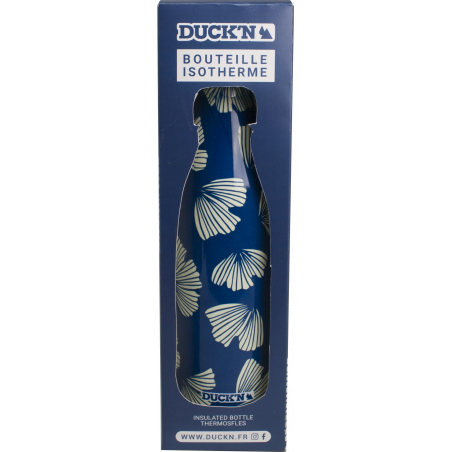 BOUTEILLE ISOTHERME 500ML PÉTALES BLEUS DUCK'N