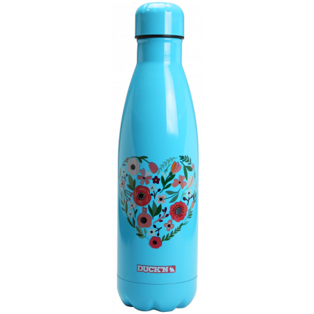 BOUTEILLE ISOTHERME 500ML COEUR DE FLEURS DUCK'N