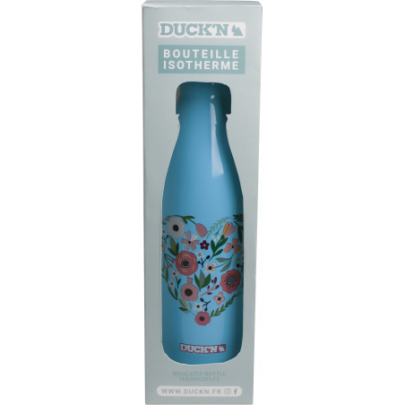 BOUTEILLE ISOTHERME 500ML COEUR DE FLEURS DUCK'N