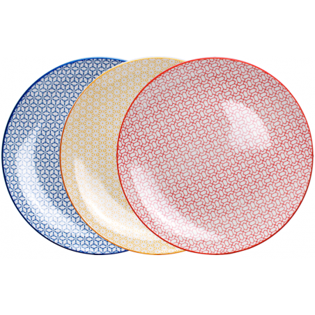 LOT DE 6 ASSIETTES Ø26,5CM EN PORCELAINE "HIMBA" ARD'TIME HIMASGM