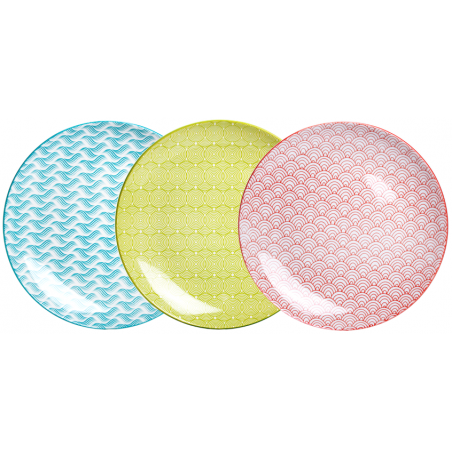 LOT DE 6 ASSIETTES Ø21CM EN PORCELAINE "HIMBA" ARD'TIME HIMASPM