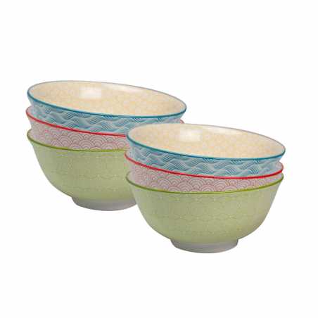 LOT DE 6 BOLS Ø15CM EN PORCELAINE "HIMBA" ARD'TIME HIMBOL15