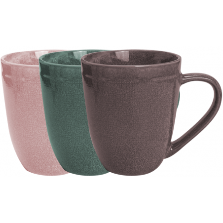 LOT DE 6 MUGS 340ML EN CERAMIQUE "NATURA" ARD'TIME NATMAXMUG