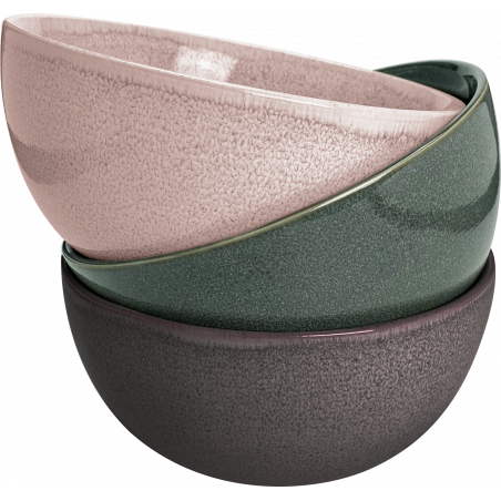 LOT DE 6 BOLS 15,3CM EN CERAMIQUE "NATURA" ARD'TIME NATBOLGM