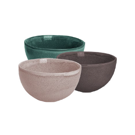 LOT DE 6 BOLS 14CM EN CERAMIQUE "NATURA" ARD'TIME NATBOLPM