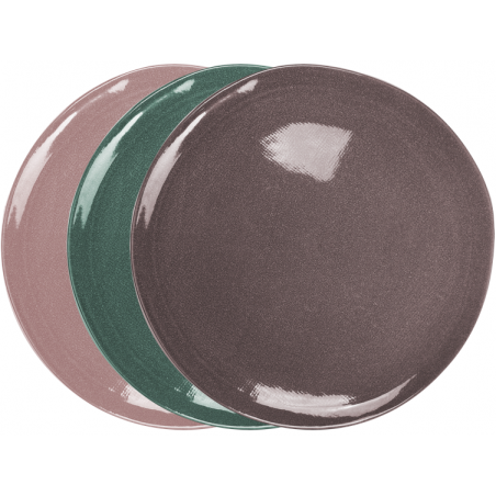 LOT DE 6 ASSIETTES Ø 26CM EN CERAMIQUE "ZAO" ARD'TIME ZAOASGM