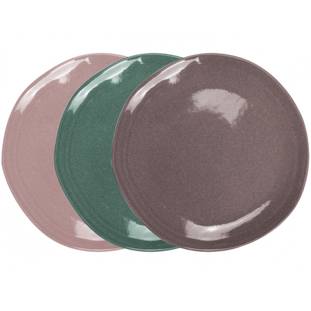 LOT DE 6 ASSIETTES Ø 20CM EN CERAMIQUE "NATURA" ARD'TIME NATASPM