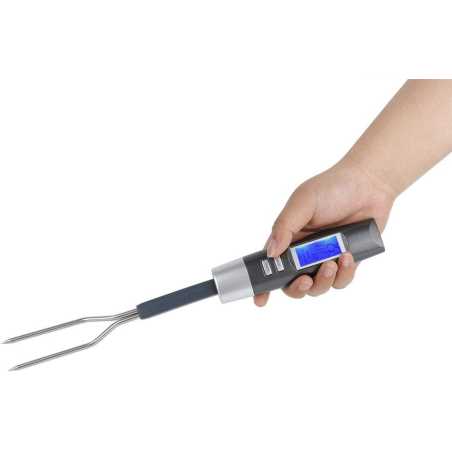 FOURCHETTE À BARBECUE AVEC THERMOMÈTRE À LECTURE INSTANTANÉE